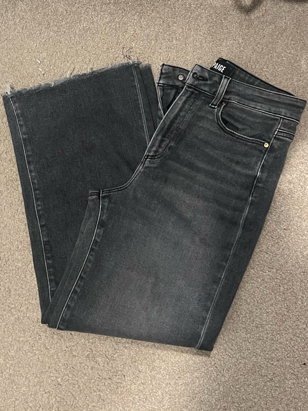 PAIGE High-Rise Black Washed Jeans